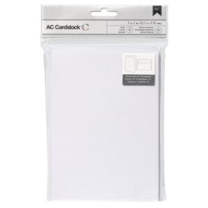 American Crafts A7 Cards & Envelopes – White – 12 Pack