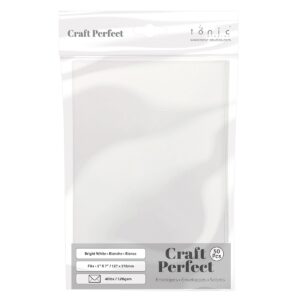 Craft Perfect Card Blanks – US A2 – White – 50 Pack